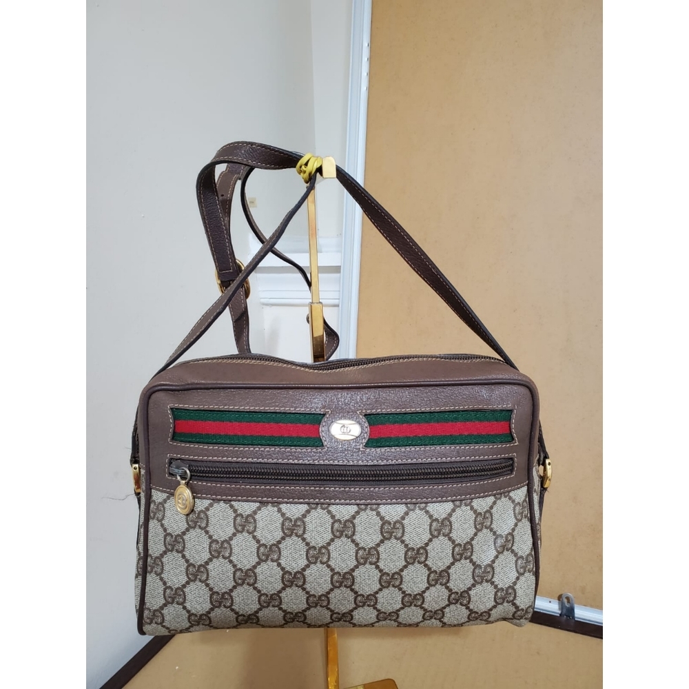 Gucci Vintage GG Plus Web Crossbody Bag - Picture 7 of 12